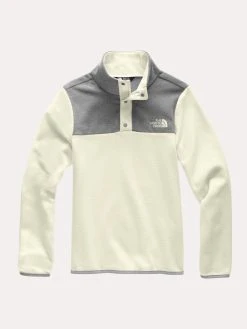 The North Face Girls' Glacier 1/4 Snap -The North Face Online NF0A3NKC DK3VINTAGEWHITE TNFMEDIUMGREYHEATHER 6b947598 9ee1 43db 98a1 9461d759b8e2