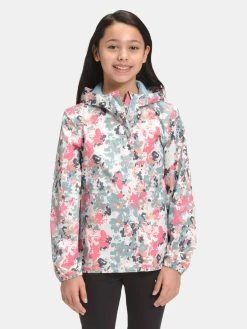 The North Face Girls' Resolve Reflective Jacket -The North Face Online NF0A55LRxTOURMALINEBLUEMULTIFLORALCAMOPRINTxPrimary 34052973