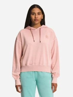 The North Face Women’s Garment Dye Hoodie -The North Face Online NF0A7UORxEVENINGSANDPINKxPrimary 75252045