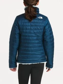 The North Face Girls' Reversible Mossbud Swirl Jacket -The North Face Online nf00cn01 bluewingteal originbluealt1