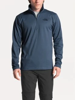 The North Face Men's Tech Glacier 1/4 Zip -The North Face Online nf0a2vg7 shadybluealt1